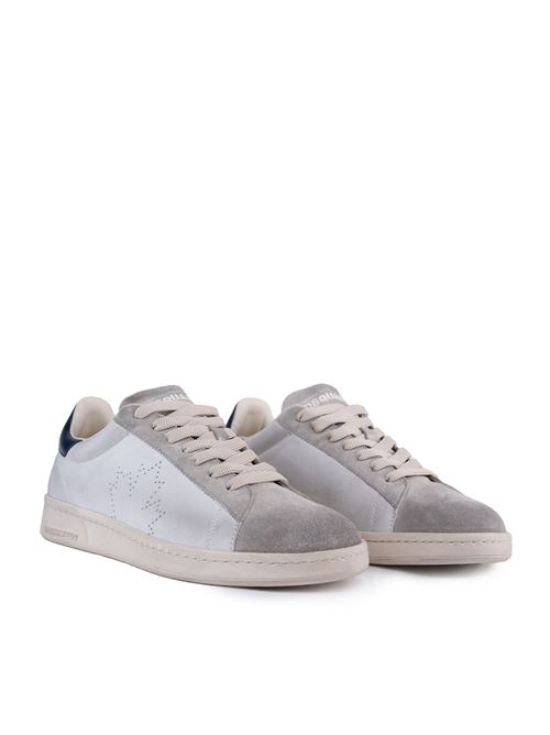 Sneakers Dirty Maple Leaf Boxer in pelle bianco/blu DSQUARED2 | SNM0408 09708182M4058